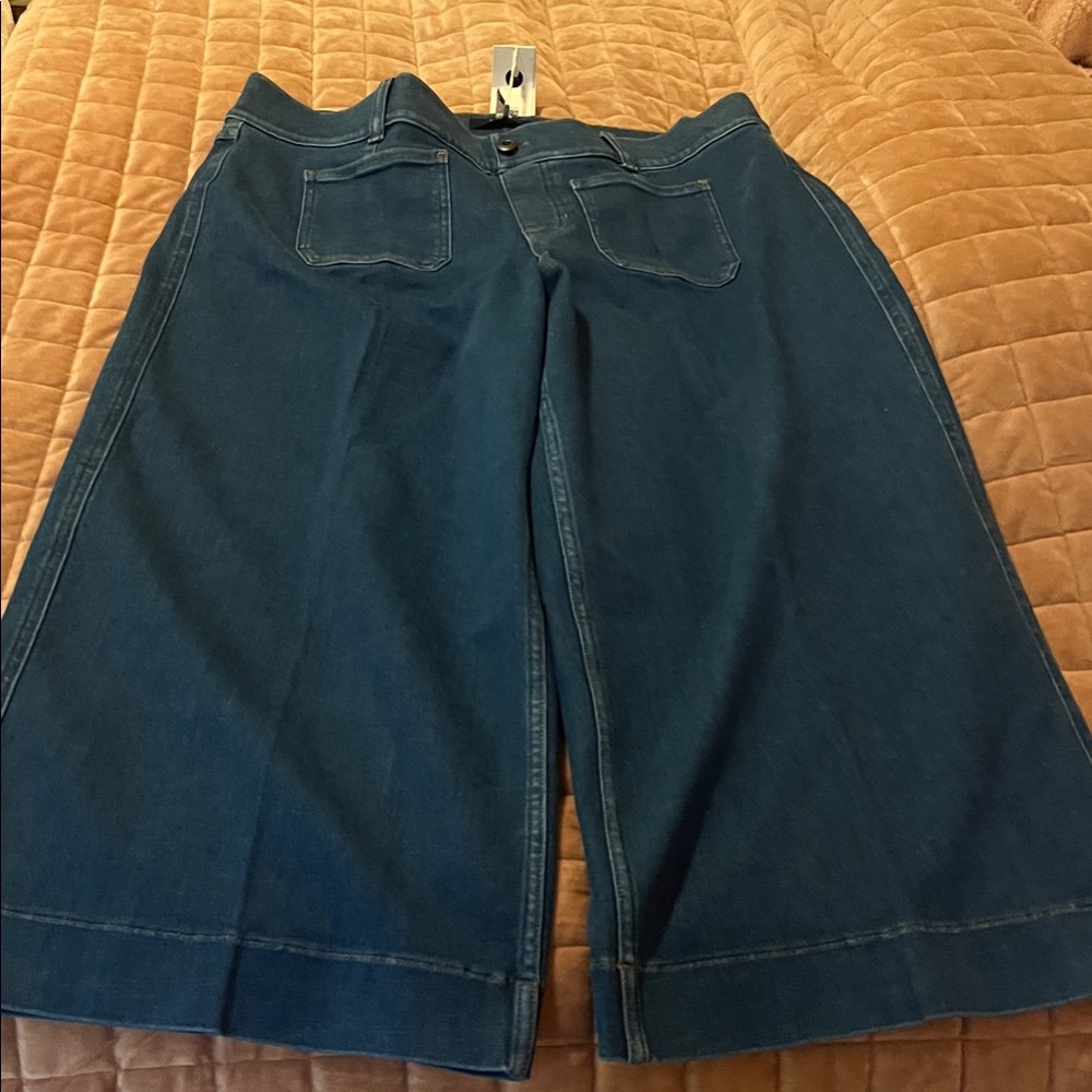 SPANX Women's Flare & Wide Leg Jeans - Dark Blue
